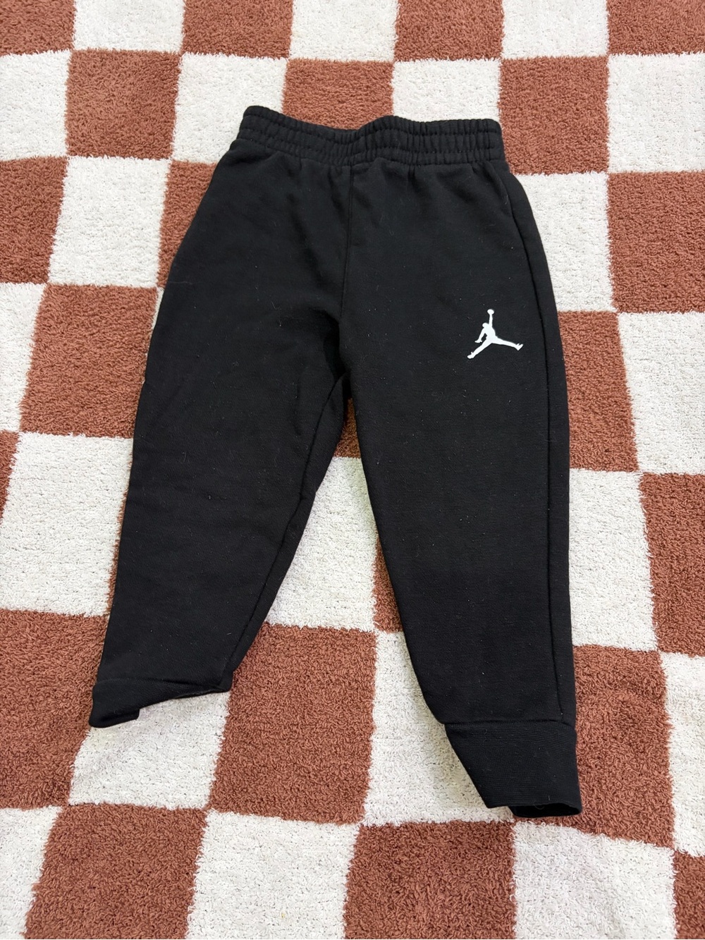 Jordan Black Kids' Jogger Sweatpants with White Jumpman